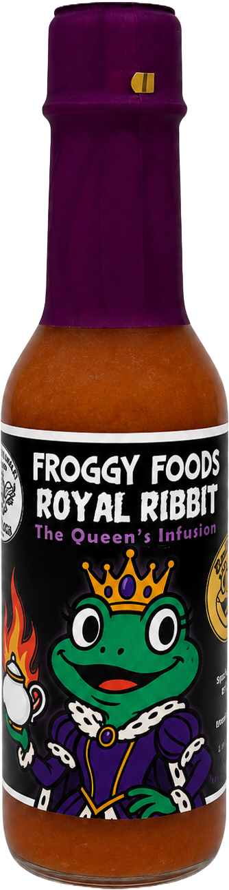 Froggy Foods hot sauce bottle